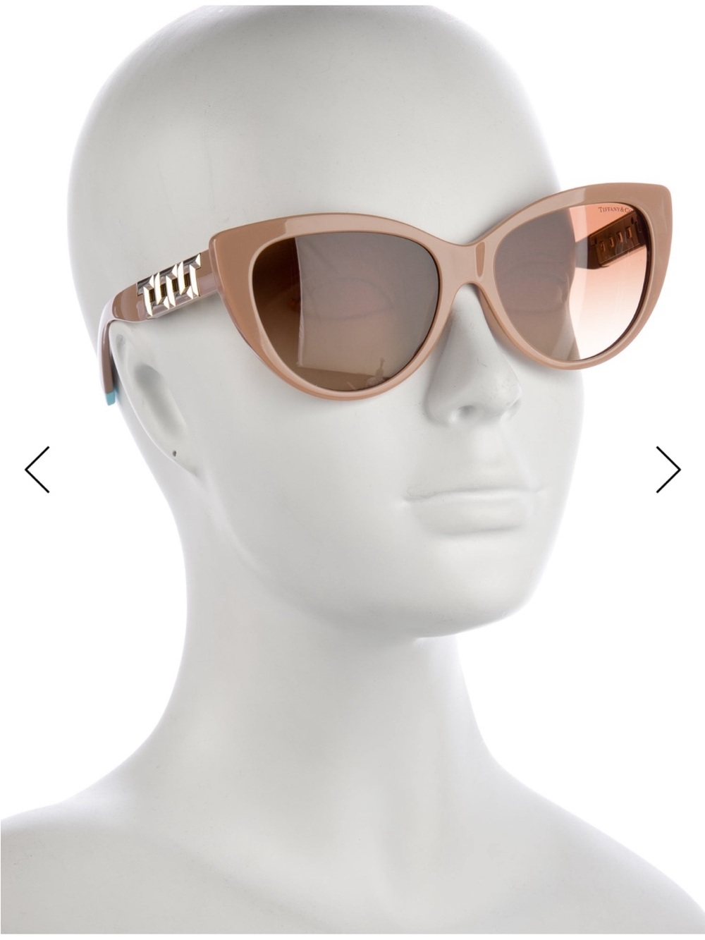 Tiffany & Co. Blush Cat-Eye Sunglasses with Gold Accent